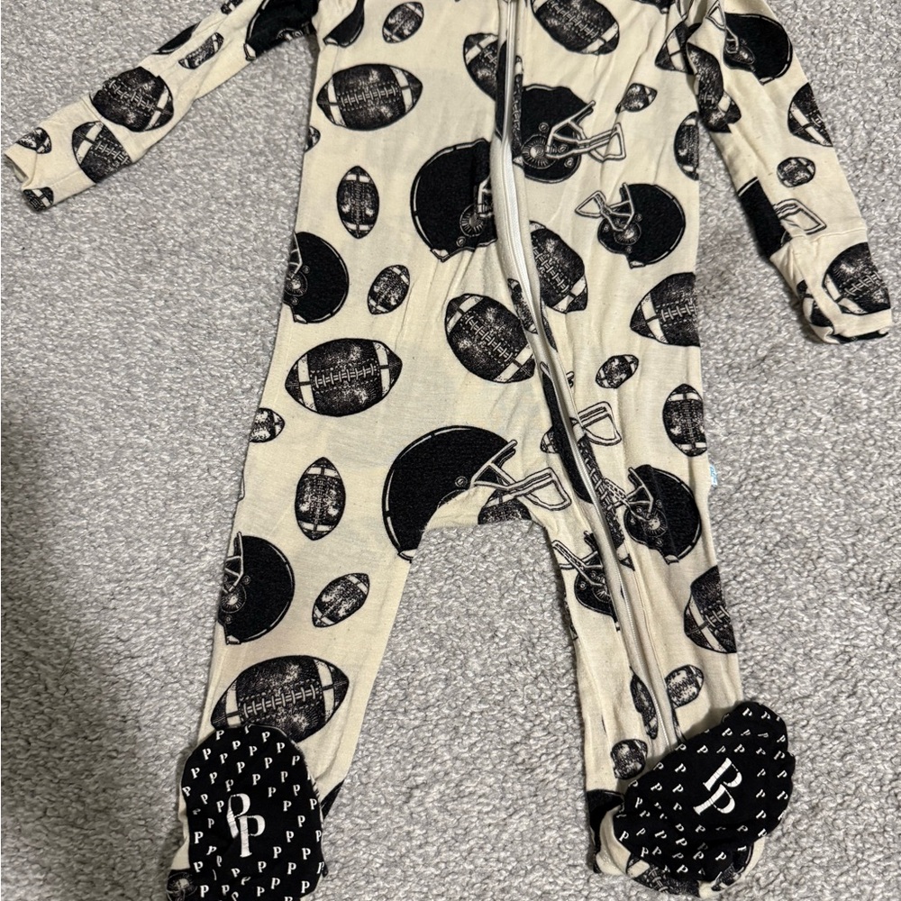 POSH Peanut Football Print Kids One Piece